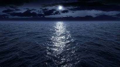 Night Sea Ocean Moon Nightmare Flying