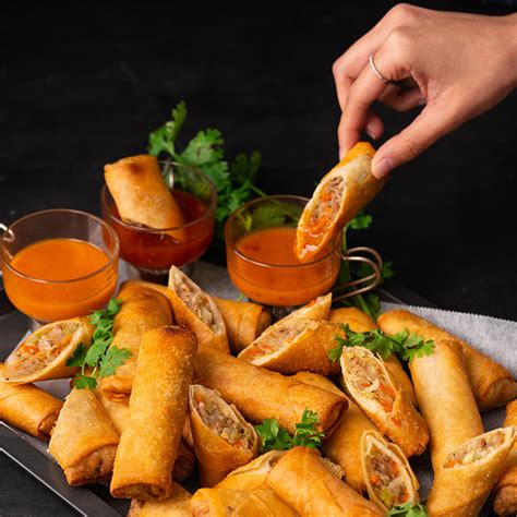 50 Thai Chicken Spring Rolls Png Chinese Food Delivers