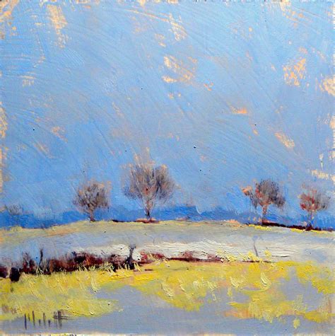 Painting Daily Heidi Malott Original Art Rural Landscape Winter Snow