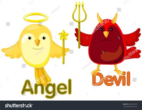 Illustration Isolated Cute Birds Opposite Words Stock Vector Royalty