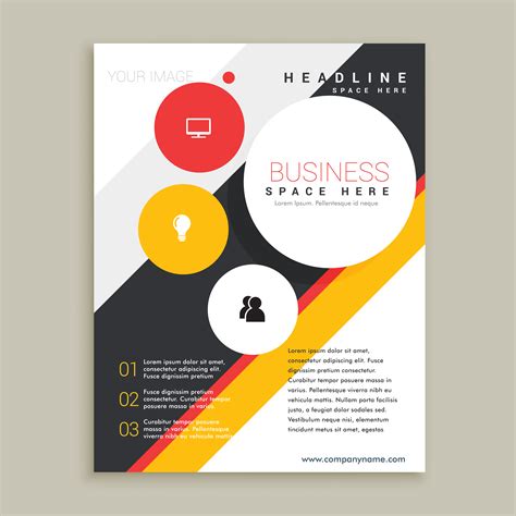 Creative Leaflet Or Brochure Template Design With Colorful Strip