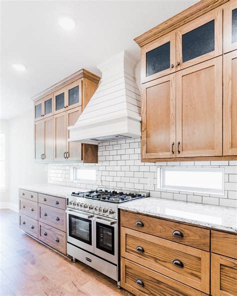 Different wall materials require different types of fixing devices. Gorgeous modern farmhouse style kitchen with custom ...