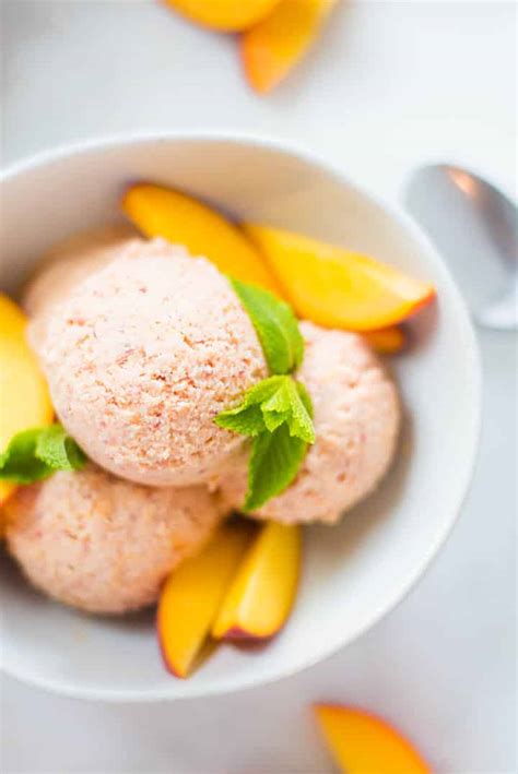 Peach Ice Cream • A Sweet Pea Chef