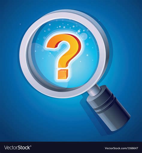 Magnifying Glass With Question Mark Royalty Free Vector
