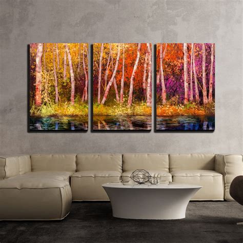 Wall26 3 Piece Canvas Wall Art Oil Painting Landscape Colorful