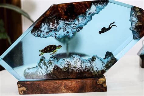 Wood And Resin Lamps Inspired By The Ocean Showcase The Beauty Of