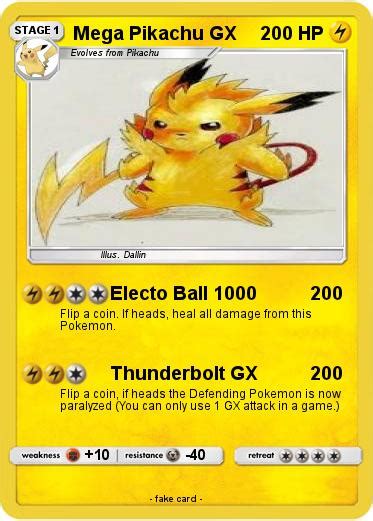 Discard this card if another stadium card comes into play. Pokémon Mega Pikachu GX 3 3 - Electo Ball 1000 - My ...