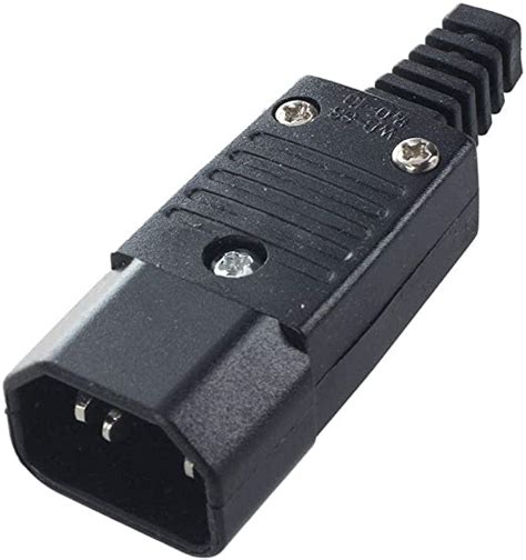 Toptekits Iec C14 Power Cord Connectoriec 320 C14 Male Plug Rewirable