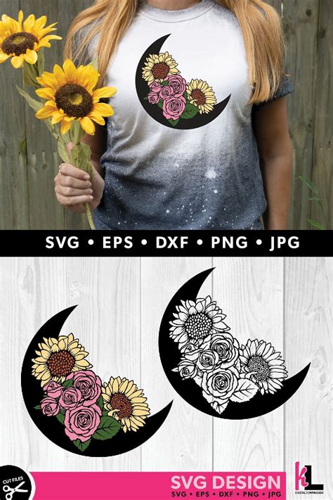 Flower Svg Flower Clipart Southern Svg Sunflowers And Roses Spring
