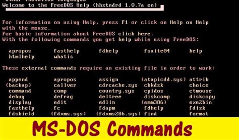 Ms Dos Part 21 A Command Line Basic Overview Hartron Exam