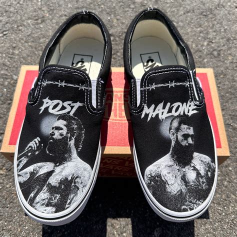 Post Malone Custom Slip On Vans Shoes Live Concert Blvdcustom