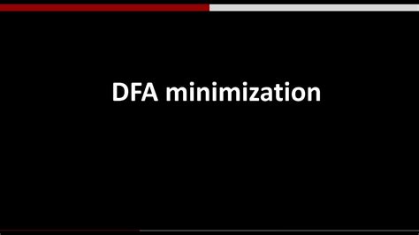 Dfa Minimization شرح Youtube