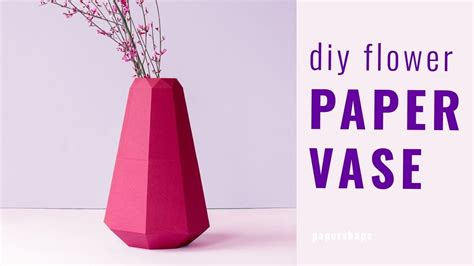 How To Make A Paper Vase For Flowers Free Template Paper Flower