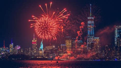 Fireworks Over The Statue Of Liberty New York City New York Photorator