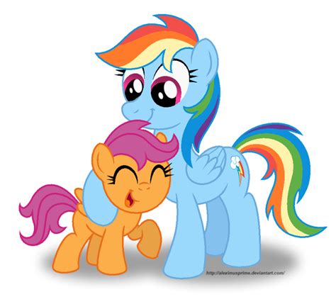 Rainbow Dash And Scootaloo Drawn By Aleximusprime Bronibooru