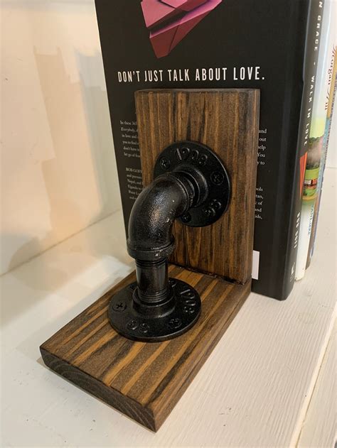 Industrial Pipe Bookend Etsy