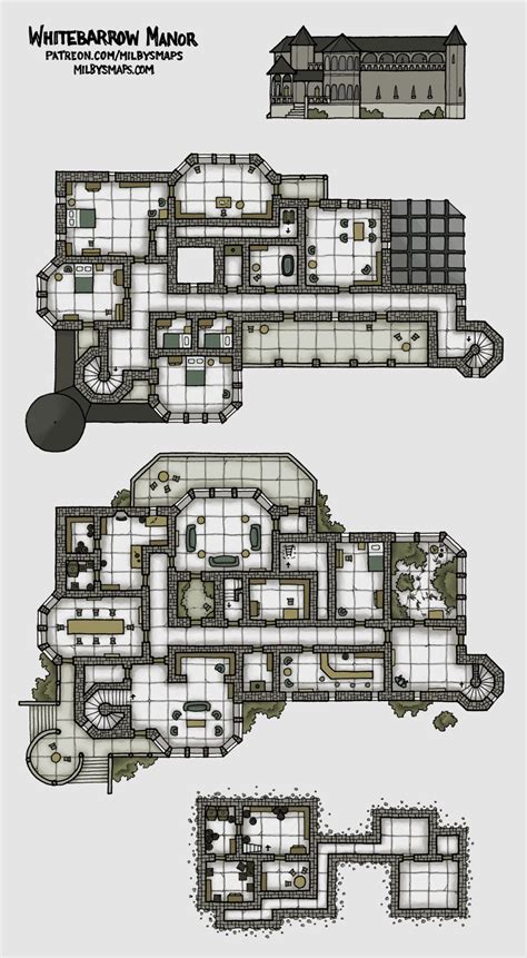 The Mansion Floorplans Pathfinder Maps Fantasy Map Ad