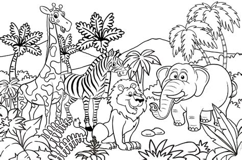Gambar Sketsa Kebun Binatang Kebun Binatang Binatang Sketsa