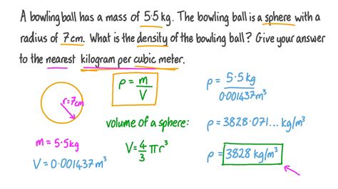 Question Video Finding The Density Of A Sphere Given Its Mass And