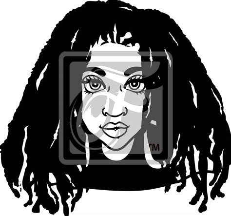 Black Woman Locs Svg