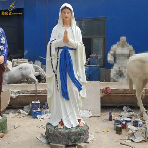 Life Size Fiberglass Religious Sculpture Resin Virgin Mary Statue Dzf