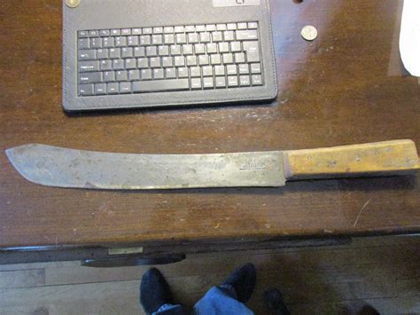 Large Antique I Wilson Knife Sycamore St Sheffield Butcher 13 12 Blade