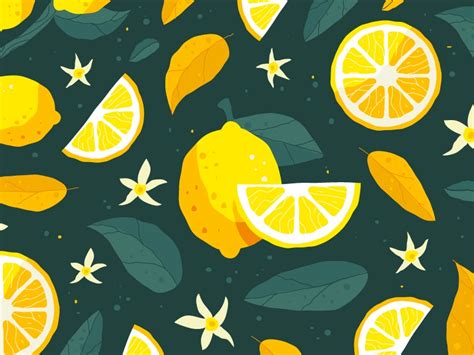 Lemon Pattern Lemon Art Lemon Drawing Lemon Pattern