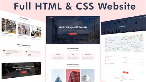 How To Make Website Using Html Css Full Responsive Multi Page