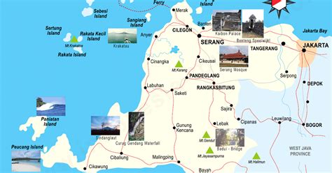 Wisata Nusantara Peta Satelit Dan Peta Wisata Banten