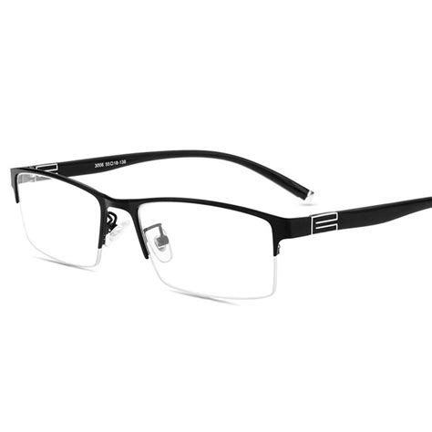 cubojue eyeglasses frames men black glasses male semi rimless eyewear spectacles for