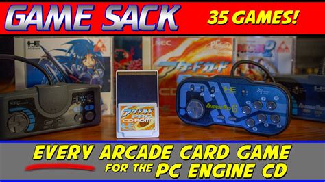 Every Arcade Card Game For The Pc Engine Cd Game Sack Youtube