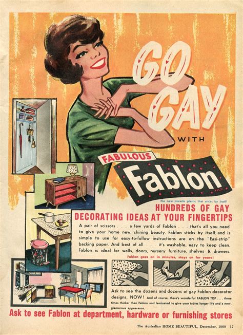 Vintage Advertisements On Twitter Fablon Ad 1960 Fablon Vintage