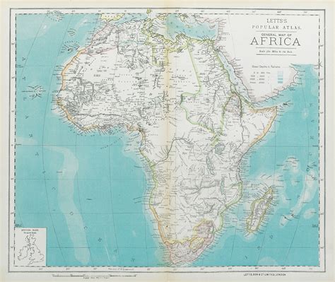 Colonial Africa British Eastcentralsouth Africa Bechuanaland 1895 Old Map