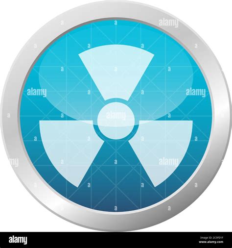 Radioactive Danger Sign Toxic Nuclear Waste Warning Symbol On Light