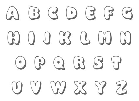 10 Best Cute Printable Bubble Letters