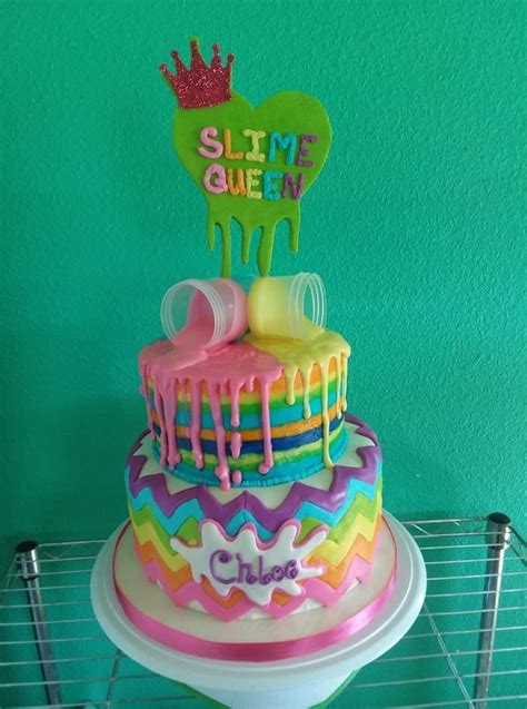 Slime Party Cake Party Cakes Birthday Cake Kids Slime Birthday