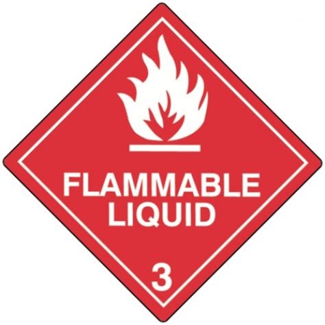 Class Flammable Liquid Hazard Warning Diamond Placards