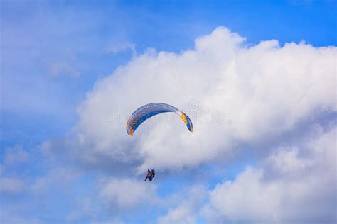 Paraglider In Blue Sky Editorial Photo Image Of Blue 100427966