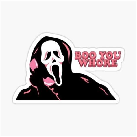 Scream Boo You Whore Knife Phone Call Halloween Funny Sticker Decal Ebay