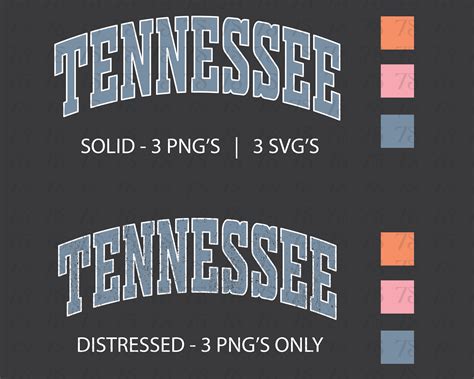 Tennessee Png Svg Trendy Tennessee Design Cute Digital Etsy