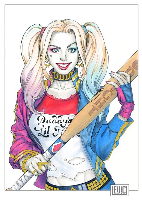 Harley Quinn Drawing Pencil Sketch Colorful Realistic Art Images