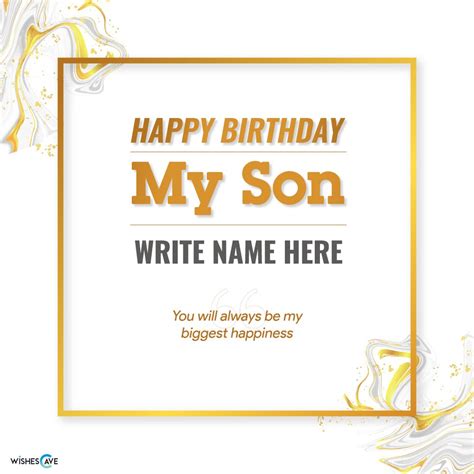 My Son Happy Birthday Wishes Card