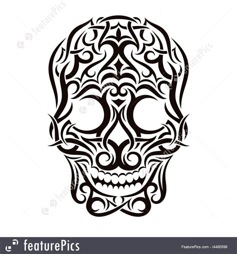 Tattoo Tribal Skull Vector Design Element
