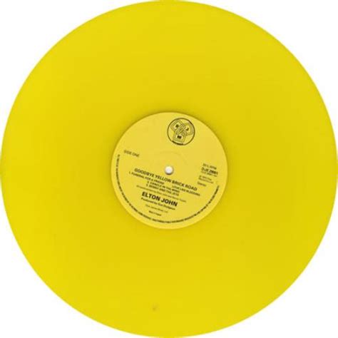 Elton John Goodbye Yellow Brick Road Yellow Vinyl Sticker Uk 2 Lp