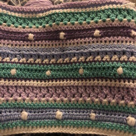 Bobble Stripe Blanket Crochet Pattern By Sarah Jayne Fragola Bella Coco