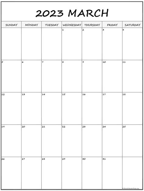 March 2023 Calendar Portrait Get Calendar 2023 Update