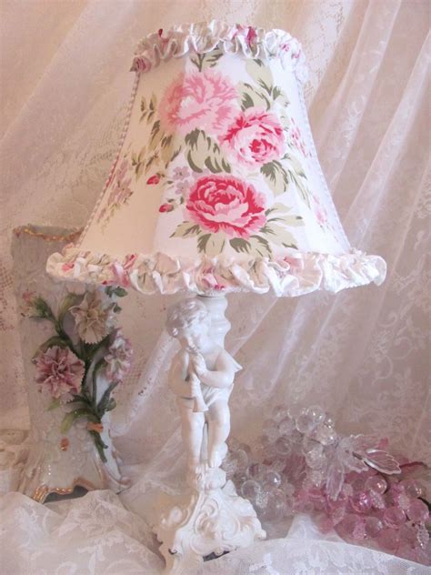 7 Lamp Shade Made W Shabby Chic R Ashwell Wildflower Fabric Lampshade