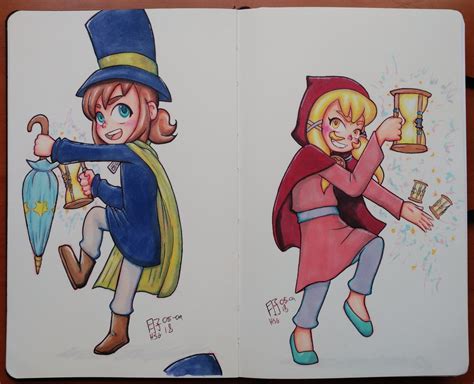 Hiiragi No Sakuzu — A Hat In Time Hat Kid And Mustache Girl With The