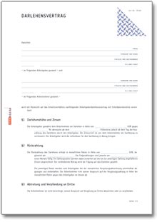 Muster hier als pdf und word herunterladen. DEHOGA Shop | Arbeitgeberdarlehensvertrag mit ...