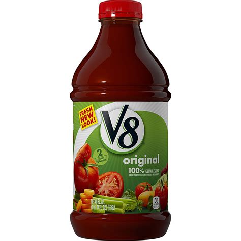 Campbells V8 100 Vegetable Juice Original 46 Ounce 136 Liter